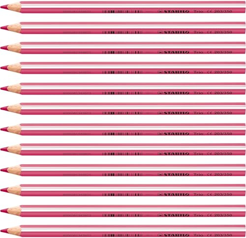 STABILO Trio thick - Matita colorata triangolare - Confezione da 12 - Rosa