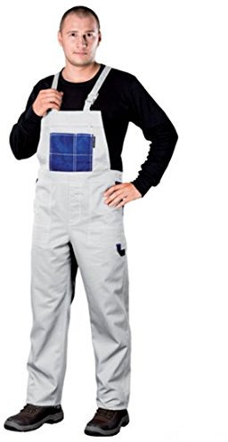 REIS MMSNB_62 Multi Master Salopette | Salopette da uomo | Salopette da lavoro uomo | Bianco/Blu | 62 Taglia