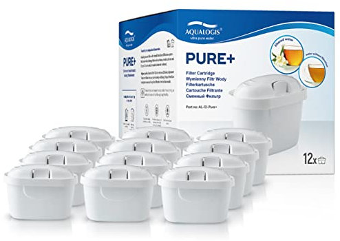 Aqualogis Pure+ Wasserfilter, kompatibel mit Maxtra+, Maxtra Style Marella Cool Mavea Elemaris XL Fun Water Jug (12)