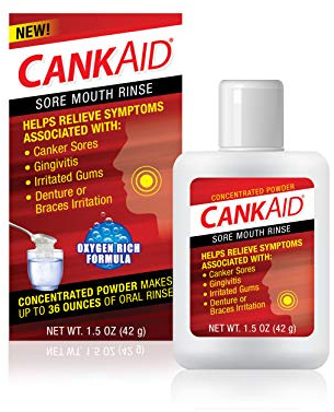 CankAid Mouth Rinse – Helps Relieve Canker Sores, Gingivitis, and Gum Irritation / Cleanse and Soothe Your Mouth / Concentrated Powder