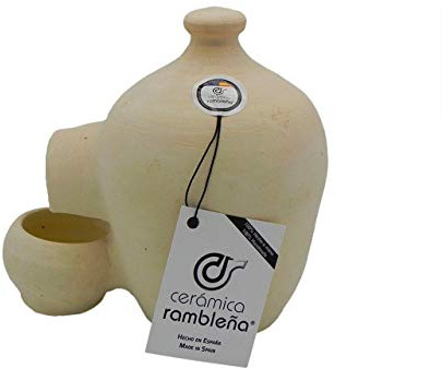 Ceramica Rambleña | Abbeveratoio per polli | Abbeveratoio per uccelli | La Rambla (Cordoba) | 100% fatto a mano | 1 litro | Eco