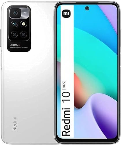 Xiaomi Redmi 10 (2022) - Smartphone 128GB, 4GB RAM, Dual Sim, Pebble White