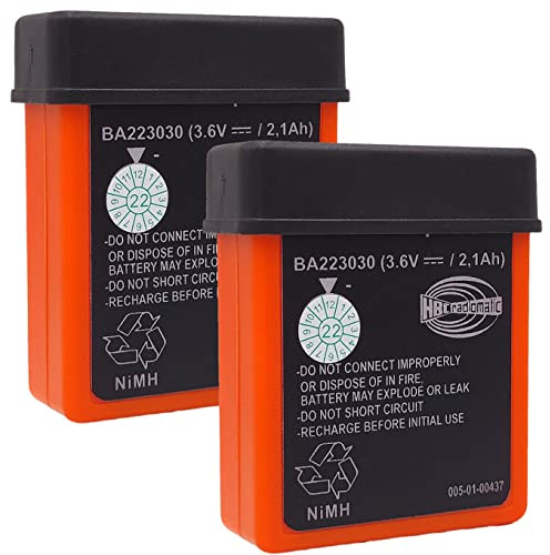 LITKEQ (2 Pack) 3.6V 2100mAh BA223030 Rechargeable Battery for HBC Crane Remote Control, HBC BA223030 / BA223000 / FUB6 Battery