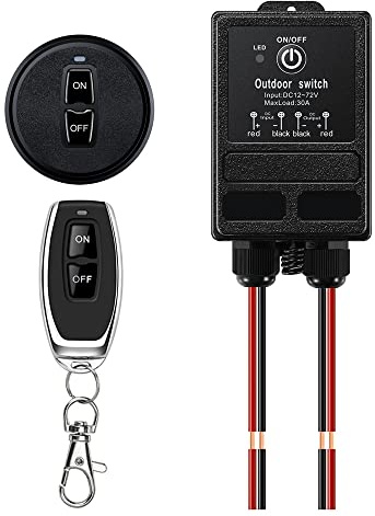 ZHOFONET 12v Remote Control Relay Switch,DC 12V-72V Wireless Switch
