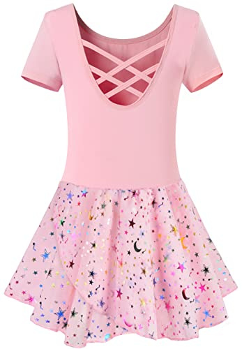 Mulnall Ragazze Ballet Leotards Vestiti da Balletto per Ragazze Vestito da Balletto Tutu Bambini Danza Lucido Vestiti da Balletto （EU40401-08-S）