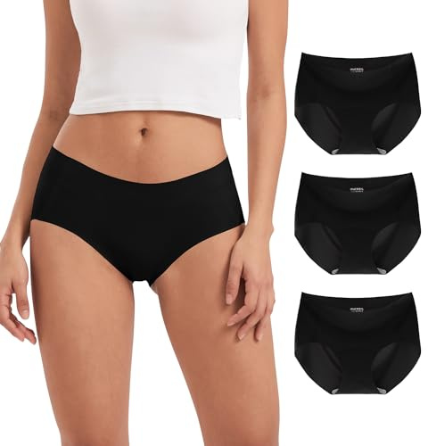 INNERSY Underbyxor, dam, sömlösa polyamid, sömlösa trosor, stretch, osynliga underkläder, 3-pack