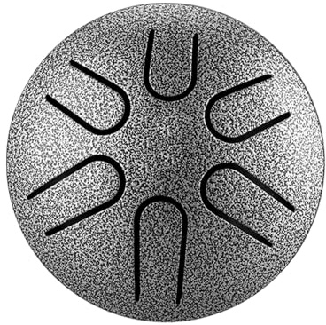 Ketilrub Ståltongue trumma - 3 tum 6 noter mini trumma handpan slagverk musikinstrument - väska - musikbok och klubba - används för yoga meditation helande