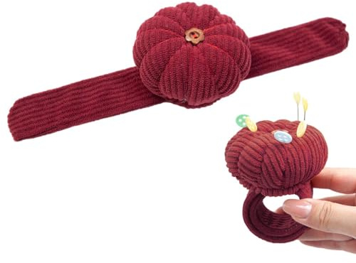 Xeihuul Coussin De Poignet - Coussin D'épingle De Poignet, Porte Aiguilles Couture Poignet, Porte-épingles À Aiguilles À Coudre Portables avec Bande Élastique