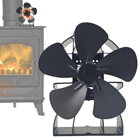 Syengery Ventilatore per stufa a legna, ventilatore per alimentato a calore - Ventola termica termoelettrica alimentata a calore | Ventilatore di circolazione 'aria calda silenzioso, non elettrico,