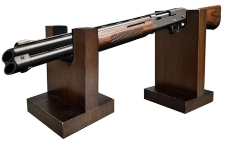 LITAITAI Rifles Display Stands, Long Guns, Firearms, Rustic Wood Gun Display,Weapons And Collectables, For Display Case, Shows, U Top Display Stands For Rifle