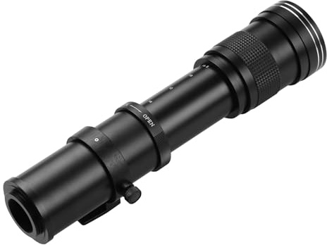 RASTKY Manuell Fokus Telezoomobjektiv, Supertelezoomobjektiv 420-800 Mm T2-fäste med M4/3-adapter för G9 GH5 II GX7 GX8 GX9 GX850 G90 G91 G95 G100 (Svart)