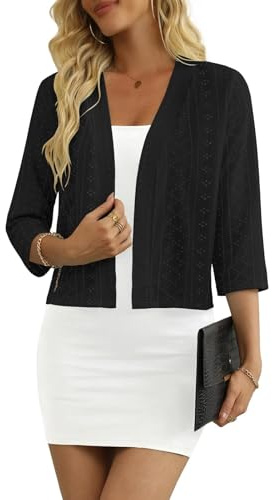 GLEENOD Cardigan Femme en Maille Fine, Gilet Léger Ouvert sur Le Devant, Tricot Souple et Élégant, Coupe Décontractée, Idéal Mi-Saison Bureau et Quotidien