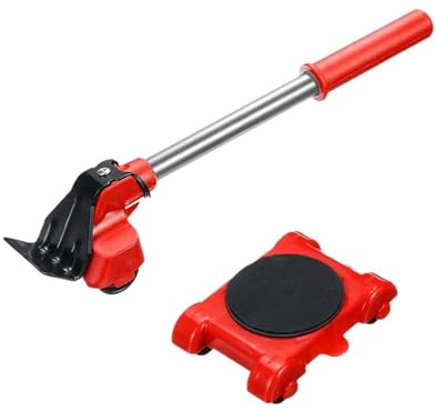 5Pcs/Set Heavy Duty Furniture Lifter Mover Roller with Wheel Bar Moving Device Lifting Helper Transport Tool