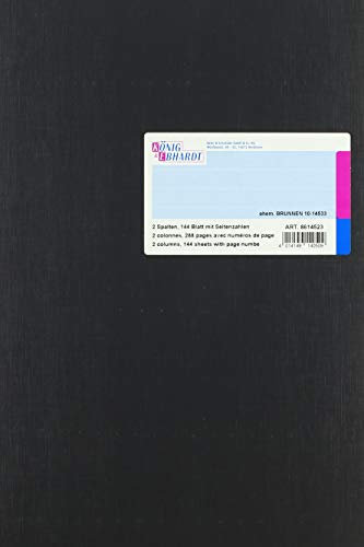 König & Ebhardt König und Ebhardt König & Ebhardt 8614523 Geschäftsbuch / Spaltenbuch (A4 mit festem Kopf, 2 Spalten, 32 Zeilen 80g/m², 144 Blatt Fadenheftung mit Seitenzahl)