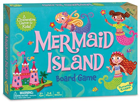 Peaceable Kingdom Mermaid Island Award Winning Cooperative Board Game for 2 to 6 Kids Ages 5+