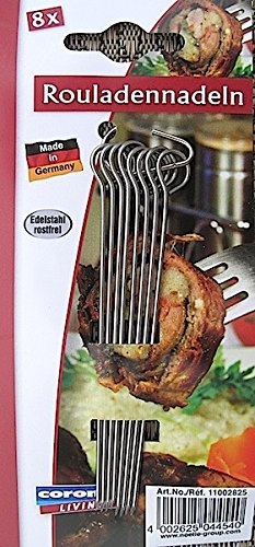 Coronet® Living 8 Rouladen Nadeln Rostfrei Rouladennadel 95mm
