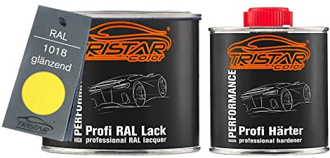 TRISTARcolor RAL 1018 Zinkgelb Peinture automobile 2K brillante 0,75 litre/pot de 750 ml, durcisseur inclus