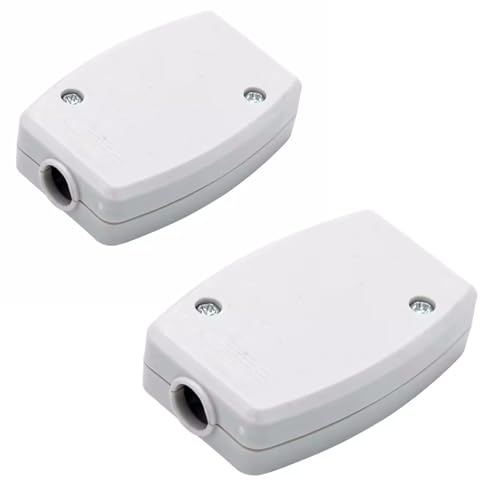2 scatole di giunzione per cavi – 3 poli IP44 morsetto di collegamento con morsetto a vite per illuminazione a LED, colore bianco