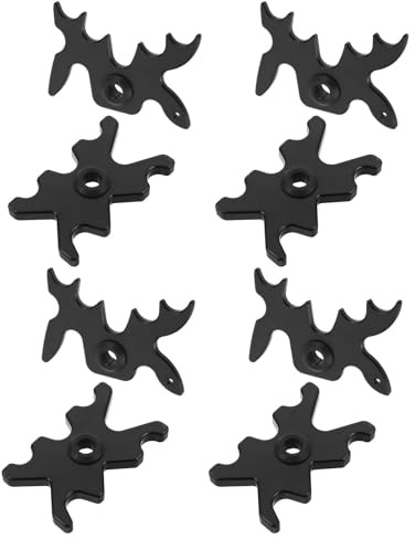 Abaodam 8 Pièces Tête de Pont en Plastique pour Billard, Repos de Queue de Pont 13mm, Abs Noir, Ajustement, Prise Ergonomique, Accessoires de Billard pour Salle de Jeux et Snooker