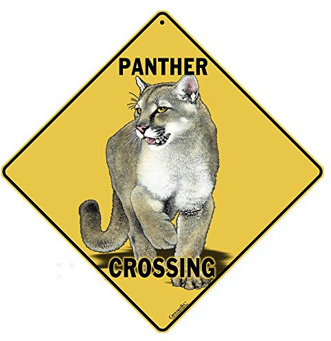 CROSSWALKS Panther Crossing 12 X 12 Aluminum Sign (X344)