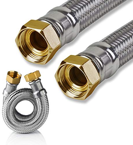 Edelstahl Trinkwasser Panzerschlauch 1 1/4 Zoll DN32 300-2000mm DVGW Flexschlauch, Schlauchtyp:1 1/4 Zoll x 400 mm