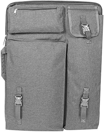 Cartella per artisti Zaino Tote 4K da trasporto per arte impermeabile Borsa a tracolla Borsa da disegno grande per schizzi Pittura Art Forniture(grigio) Painting Tools