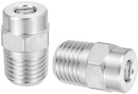 QUARKZMAN 2 stycken spraymunstycken spetsar tryckmunstycke – 035 munstyckshål, 25 grader – adapter för högtryckstvätt – högtryckstvättmunstycken för biltvätt och ombyggnad av vattenledningar i hemmet