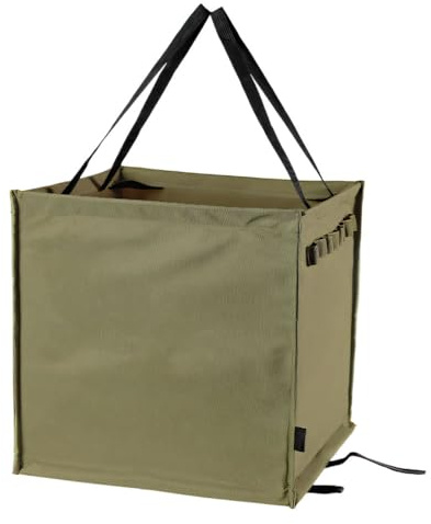 MiOYOOW Throw Line Cube Bag, Collapsible Reusable Garbage Bag 64L Climbing Rope Storage Box with 16 Webbing Hole for Outdoor Travel Picnic Adventure