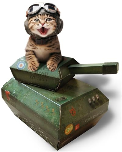 Suck UK kattlekhus | originell kartongtank för katter | kattleksak och tillbehör | platt packad och enkel att montera.