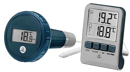 FIAP DigiSwim ACTIVE - Thermometer - Funkthermometer - Schwimmthermometer -digital - Wassertemperatur - Lufttemperatur - Bequemes Ablesen der Wassertemperatur - Pool - Gartenteich - Schwimmteich