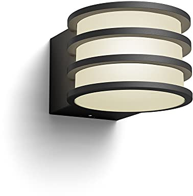 Philips Hue Lucca White LED Smart Outdoor Wall Light, Works with Alexa, Google Assistant and Apple HomeKit