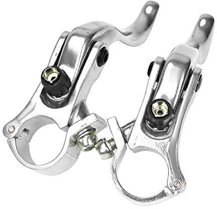 Alomejor Fahrradbremshebel 24mm Mountainbike Fahrrad Aluminiumlegierung Bremshebel Bremsgriff für Radfahren Zubehör (Silber)