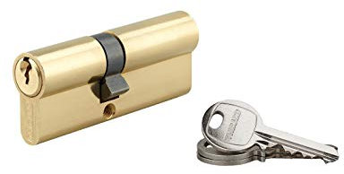 Cilindro europeo a doppia entrata SA 35X45mm, vite 50mm, antisfilamento, ottone, 3 chiavi - THIRARD