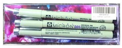 akura Pigma Micron 005 Pigmentstifte mit sehr feiner Spitze, hergestellt in Japan