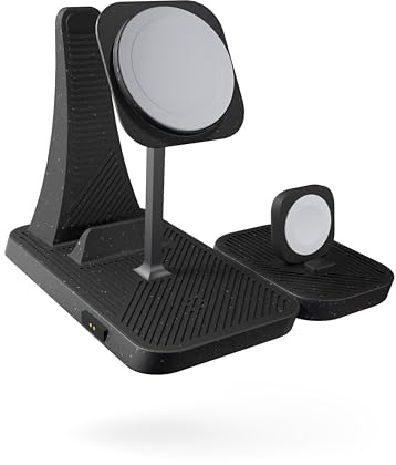 Zens 4-in-1 Modular Wireless Charger with iPad Stand - Recycled Plastic, MagSafe Compatible, 65W Adapter Included, Charges iPhone, AirPods, Apple Watch & iPad, Upgradable with Extensions