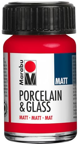 Marabu Porzellan- und Glasfarbe, 15 ml, matt, Kirschrot
