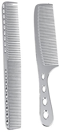 HAPINARY 2 Pièces peigne à fourche peignes comb coupe de cheveux en métal de coiffure pour femmes à cheveux pour femme accessoires de coiffure Acier inoxydable