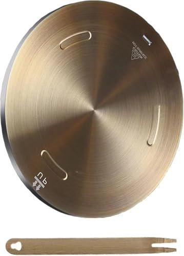 Lifenergric Plaque d'adaptation pour table de cuisson à induction, plaque diffuseur de chaleur pour cuisinière électrique en verre, diffuseur de chaleur avec poignée amovible, disque convertisseur à