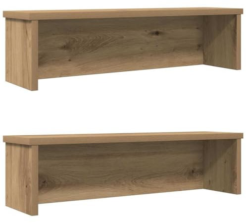 vidaXL Estantes de Cocina apilables 2 uds Roble Artesanal 50x15x16 cm, Estante de Almacenamiento de Cocina, Organizador de gabinete