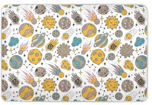 Space Planets Wickelunterlage, extra groß, wiederverwendbar, weich, saugfähig, tragbare Wiegenmatratze für Säuglinge, 132,1 x 86,4 cm (L x B)
