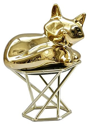 Garneck Keramik Fuchs Figur Dekoration Langlebig Kreatives Haus Büroaccessoire Elegante Tischdeko Für Wohnzimmer Schlafzimmer Balkon