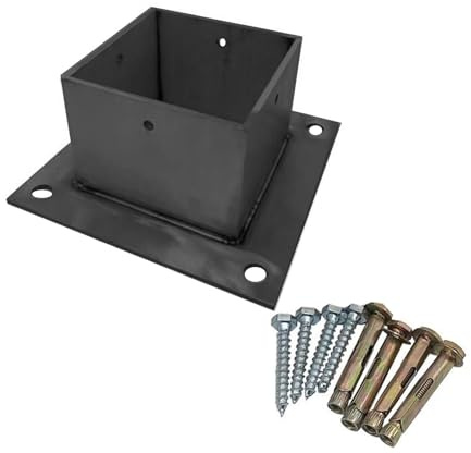 Kit de anclaje de poste resistente para una instalación segura en varias superficies, perfecto para pérgolas, vallas y buzones de correo, y resistente a la intemperie