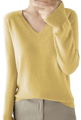 Jersey Fino Mujer Manga Larga Cuello Redondo Camiseta Suelto Moda Suéter Prendas de Punto Ligero y Cómodos Caliente y Esponjoso Pullover Otoño Bonitos Blusas Tallas Grandes S-XXL