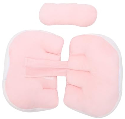 Asixxsix Graviditetskudde för Sömn, W-formad Memory Foam Gravidkudde för Sidosliprar med Avtagbart överdrag, Justerbar för Gravida Kvinnor Ryggstöd Mage (Rosa)
