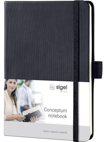 Sigel CONCEPTUM® CO131 anteckningsbok rutig svart Antal ark: 97 DIN A6