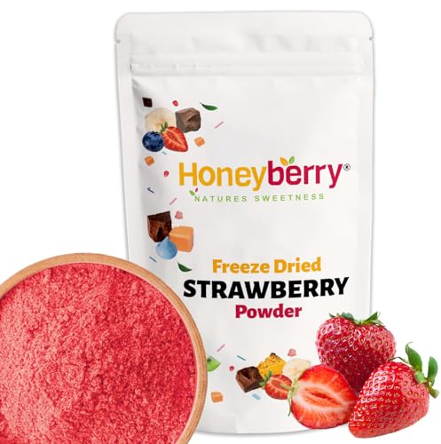 Polvo de Fresa Liofilizada 100g — Fruta Liofilizada en Polvo — Polvo de Fresa Deshidratada — 100% Natural sin Aditivos — Para Repostería, Batidos, Yogur, Colorante Natural y Postres