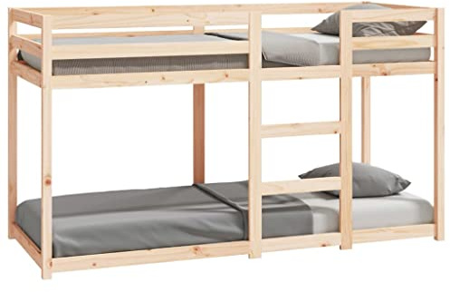 vidaXL Letto a Castello 75x190 cm in Legno Massello di Pino