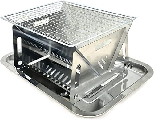 WASHLA Griglia a Gas Mini Barbecue Pieghevole Forno da Cucina Griglia per Barbecue Portatile in Acciaio Inossidabile Strumenti per Barbecue da Campeggio all'aperto STU