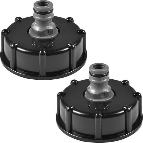UieaMsio Adattatori Ibc, Tappo Serbatoio Ibc, S60x6 IBC Raccord, 1/2 pollice Tappo foro Filettatura, adatto per collegare tubi dell'acqua e scatole di pioggia