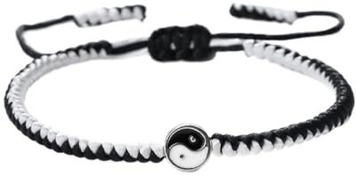 Yin Yang Tai Chi Armband Handgjorda Skvallerep Flätade Justerbara Armband Män Kvinnor Smycken Lämpliga for Armband Födelsedagspresenter Party Favors